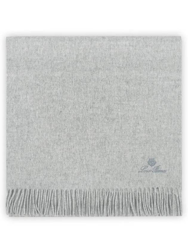 Grande Unita Cashmere Scarf Sliver Marble Melange - LORO PIANA - BALAAN 3