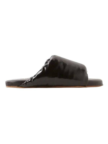 Cushion Slide Slippers Black - BOTTEGA VENETA - BALAAN 1