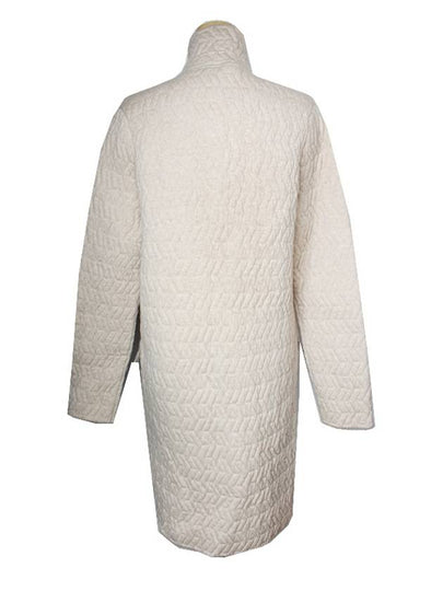 S Max Mara Beige Cashmere Quilted Long Coat 55 66 - S MAX MARA - BALAAN 2