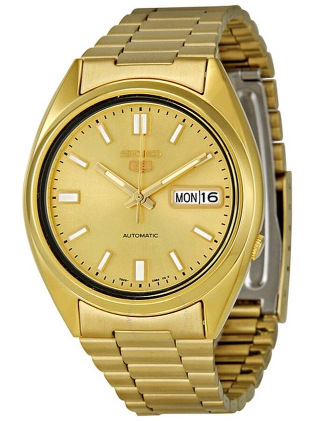 Seiko Series 5 Automatic Gold Dial Yellow Gold-tone Men's Watch SNXS80 - SEIKO - BALAAN 1