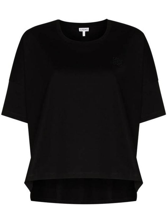 Anagram Cotton Oversized Short Sleeve T-Shirt Black - LOEWE - BALAAN 1