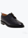 Men's Three Stripes Tab Pebble Grain Long Wing Sole Brogue Black - THOM BROWNE - BALAAN 2