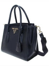 Gold Logo Grace Calfskin Tote Bag Black - PRADA - BALAAN 3