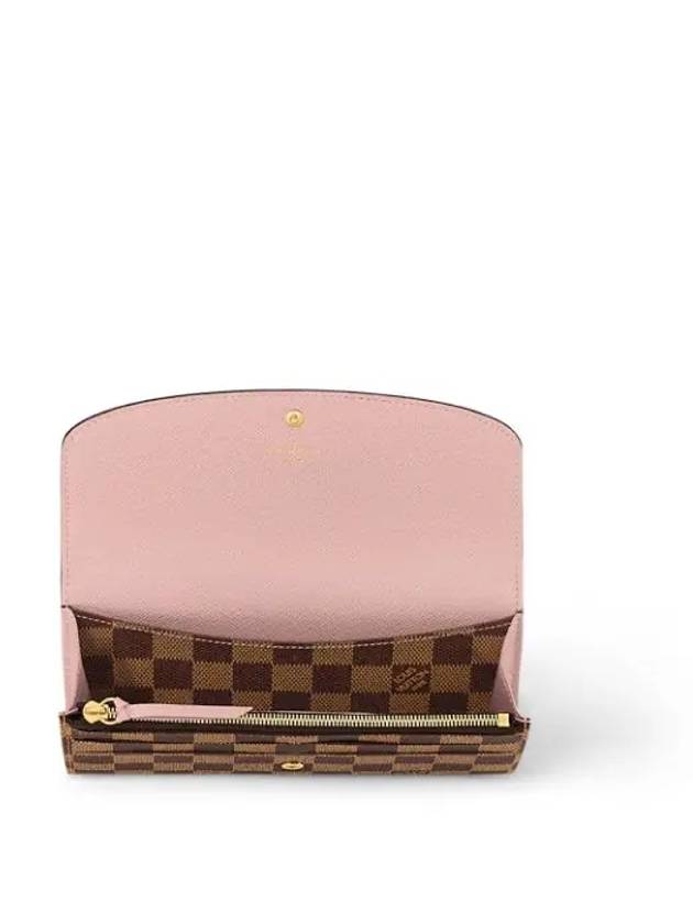 Emilie Damier Long Wallet Rose Ballerine - LOUIS VUITTON - BALAAN 4