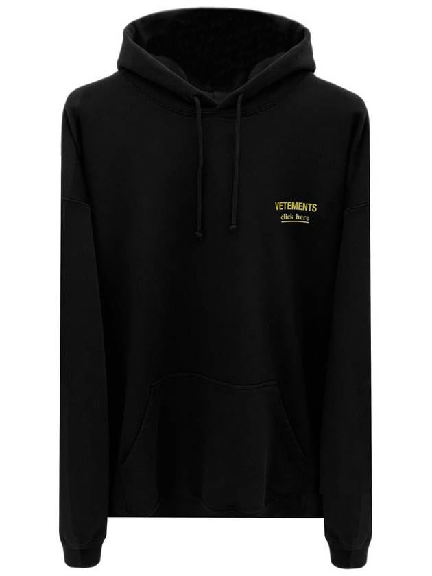 Chest Logo Hoodie Black - VETEMENTS - BALAAN 2