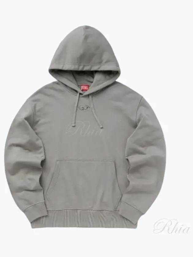 S Macs Logo Hoodie Grey - DIESEL - BALAAN 2