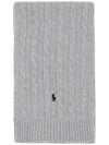 Cable Knit Muffler Grey - POLO RALPH LAUREN - BALAAN 3