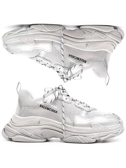 Triple S Low Top Sneakers Silver Metallic - BALENCIAGA - BALAAN 2