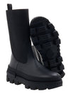 Neue Neue Leather Chelsea Boots Black - MONCLER - BALAAN.