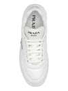 Triangle Logo Quilted Leather Low-Top Sneakers White - PRADA - BALAAN 4