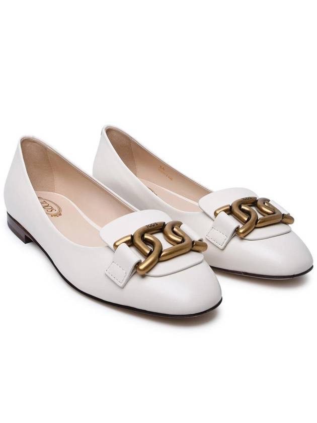 Kate Leather Ballerina White - TOD'S - BALAAN 3