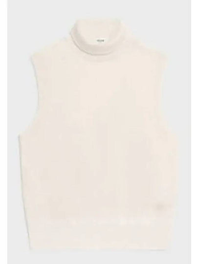 TURTLENECK SLEEVELESS SWEATER 2ADRH862Z 01OW - CELINE - BALAAN 2