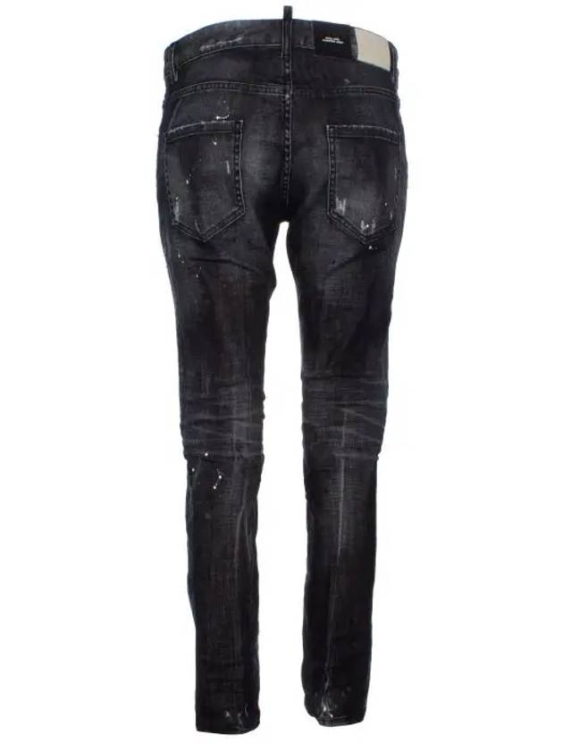 Cool Girl Crop Paint Splatter Jeans Black - DSQUARED2 - BALAAN 8