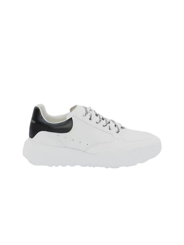 coat oversole black tab low top sneakers white - ALEXANDER MCQUEEN - BALAAN 3