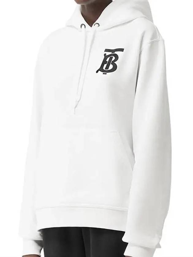 Monogram Motif Cotton Hooded Top White - BURBERRY - BALAAN.