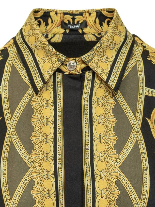 Shirt 10013601A11528 5BC60 BLACK DARK OLIVE GOLD - VERSACE - BALAAN 5