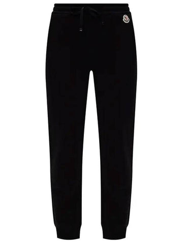 Women's Logo Patch Jogger Track Pants Black - MONCLER - BALAAN 1