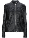 Round Neck Leather Biker Jacket - GIORGIO BRATO - BALAAN 2