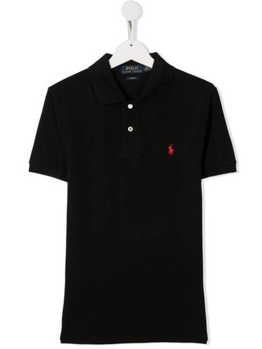 Kids Logo Polo Short Sleeve T-Shirt Black - POLO RALPH LAUREN - BALAAN 1