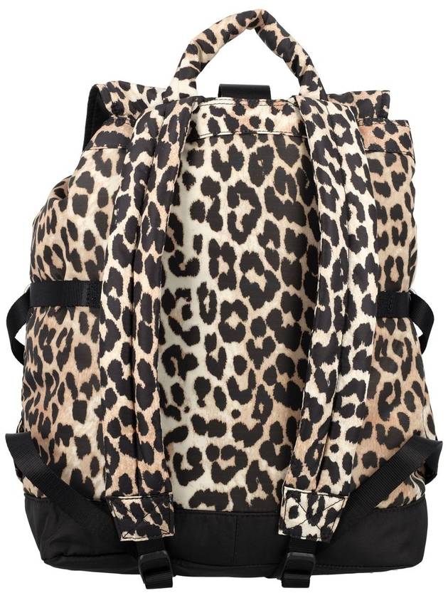 Leopard Tech Backpack Brown - GANNI - BALAAN 5