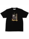 Caravaggio Print Arrow Slim Short Sleeve T-Shirt Black - OFF WHITE - BALAAN 2