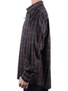 24SS Men's Super Light Wool Check Shirt Dark Brown A24SS01LC DARKBROWN - AURALEE - BALAAN 4