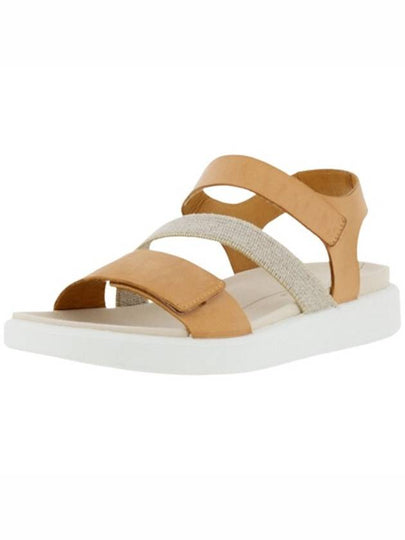 Flowt Strap Flat Nubuck Sandals Brown - ECCO - BALAAN 2