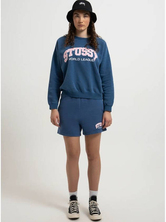 AU Australian World League Sweatshirt ST135301 Pigment Blue WOMENS - STUSSY - BALAAN 2