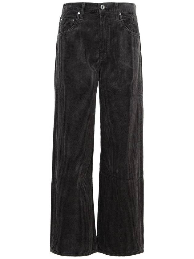 Agolde 'Low Curve' Black Cotton Jeans - AGOLDE - BALAAN 1