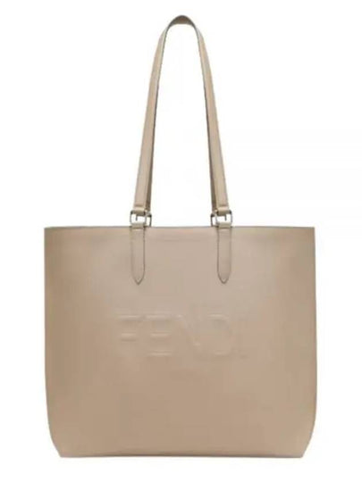 Roma Leather Tote Bag Beige - FENDI - BALAAN 2