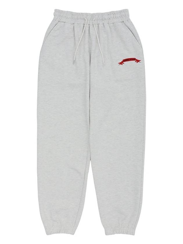 Macas Logo Sweat Track Pants Oatmeal - MACASITE - BALAAN 1