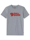 Short Sleeve 87310 051 Logo Print Men's Short Sleeve Tee - FJALL RAVEN - BALAAN 2