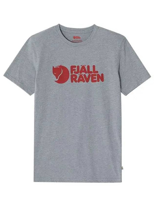 Short Sleeve 87310 051 Logo Print Men's Short Sleeve Tee - FJALL RAVEN - BALAAN 1