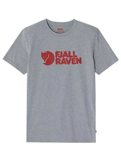 Short Sleeve 87310 051 Logo Print Men's Short Sleeve Tee - FJALL RAVEN - BALAAN 2