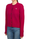 Baby Fox Patch Wool Cardigan Fuchsia - MAISON KITSUNE - BALAAN 4