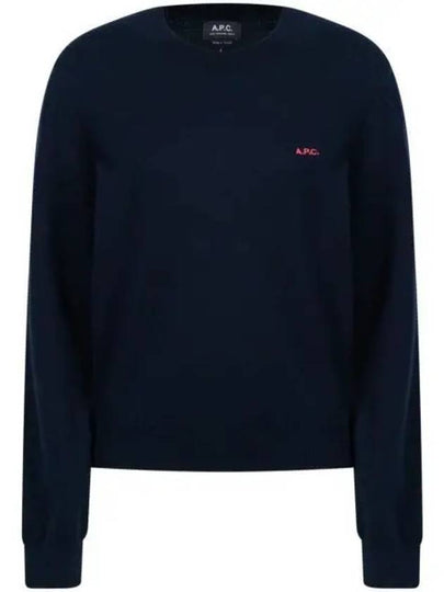 Victoria Embroidery Logo Sweatshirt Navy - A.P.C. - BALAAN 2