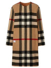 Check Reversible Single Coat Brown - BURBERRY - BALAAN 1