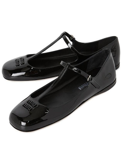 Patent Leather Ballerinas Black - MIU MIU - BALAAN 2