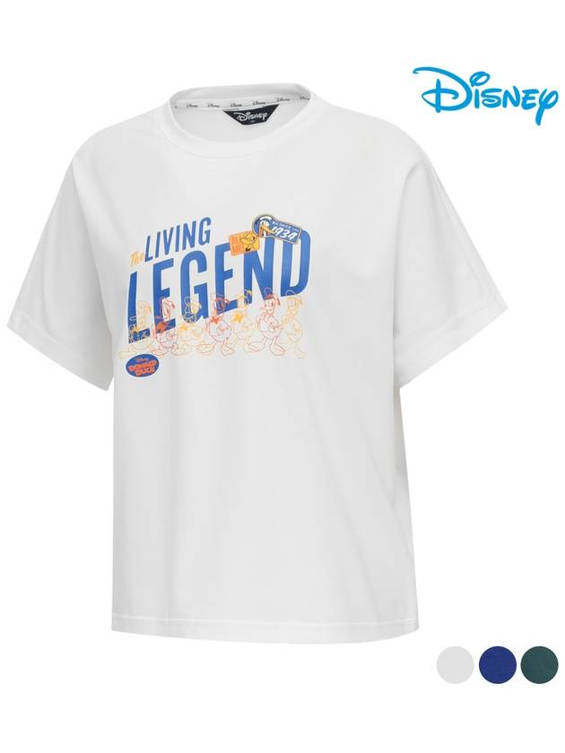 Text Graphic Short Sleeve Round T-Shirt DO2LTR050 - DISNEY GOLF - BALAAN 1