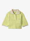 Le Maille Arco Contrasted Cropped Knit Polo Shirt Light Green - JACQUEMUS - BALAAN 2