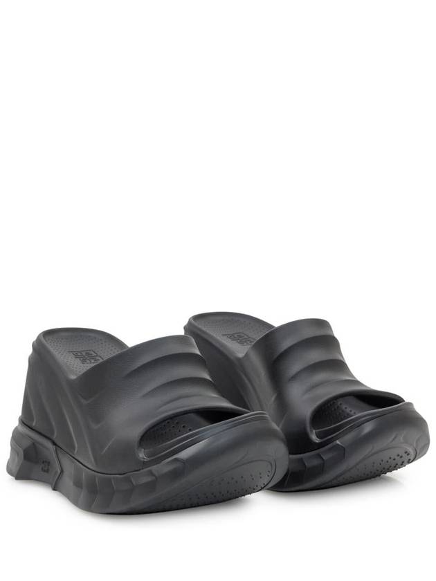 Women's Marshmallow Rubber Sandals Slippers Black - GIVENCHY - BALAAN 3