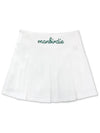 SOFT TOUCH WARM PLEATS Soft brushed embroidery pleated skirtWHITE - MONBIRDIE GOLF - BALAAN 2