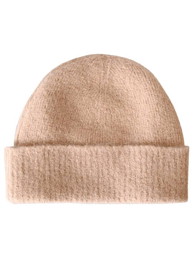 Cloudy Wool Alpaca Hair Knit Beanie Pink - AMI - BALAAN 3