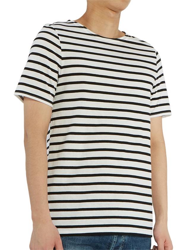 Levant Modern Striped Short Sleeve T-Shirt Black - SAINT JAMES - BALAAN 5