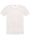 Logo Hem Cotton Short Sleeve T-Shirt White - JIL SANDER - BALAAN.