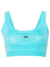 ORB Logo Knit Bra Blue - VIVIENNE WESTWOOD - BALAAN 2