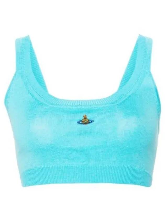 ORB Logo Knit Bra Blue - VIVIENNE WESTWOOD - BALAAN 2