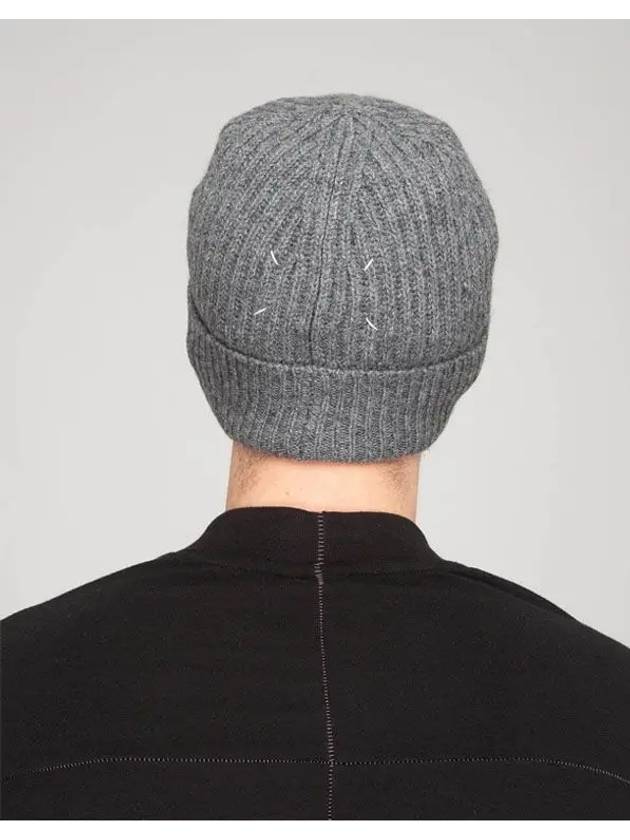 Stitched Logo Beanie Hat Gray S50TC0053 S178498 54M - MAISON MARGIELA - BALAAN 5