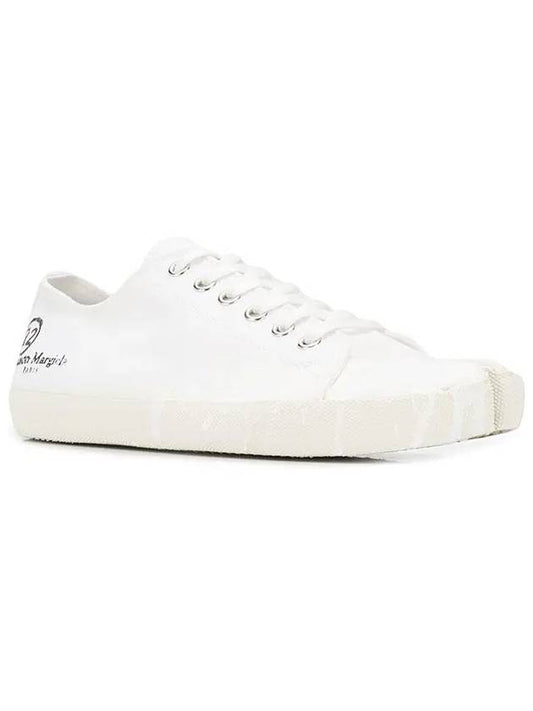 Men's Painted Tabi Stitch Tabi Low Top Sneakers White - MAISON MARGIELA - BALAAN 2