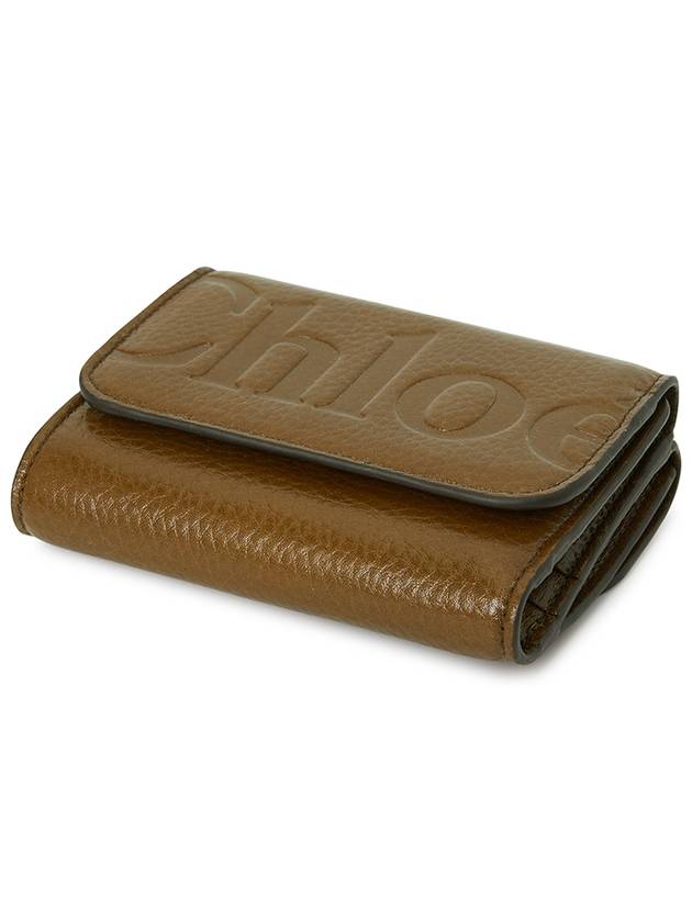 Logo Calfskin Half Wallet Brown - CHLOE - BALAAN 4